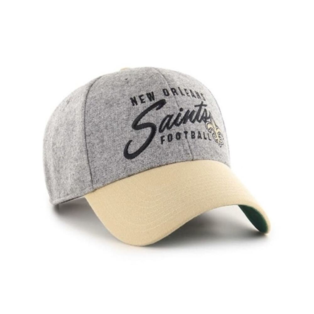 NFL New Orleans Saints Retro Hat  Grey Tow Tone Cap Curved Bill New Trucker